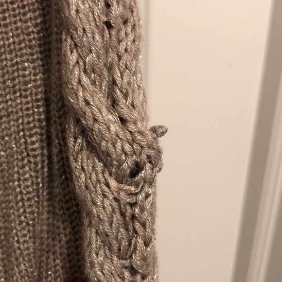 WHBM Cable-Front Cowlneck Pullover Sweater Large - Picture 9 of 11